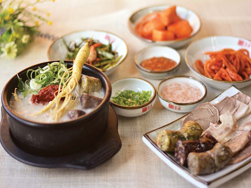 nhân sâm tươi hầm óc heo